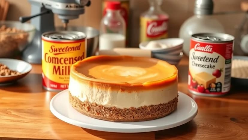 Cheesecake med kondenserad mjölk hemma