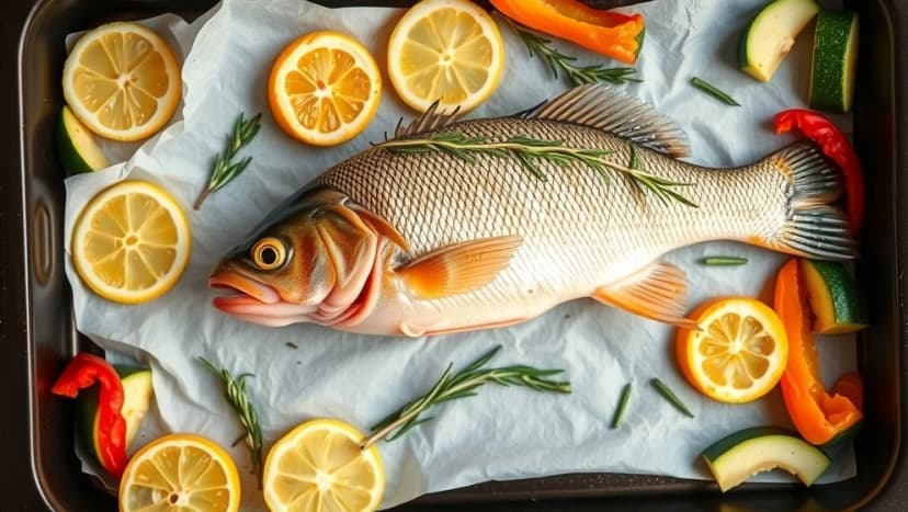 Hel abborre i ugn hemma hos dig