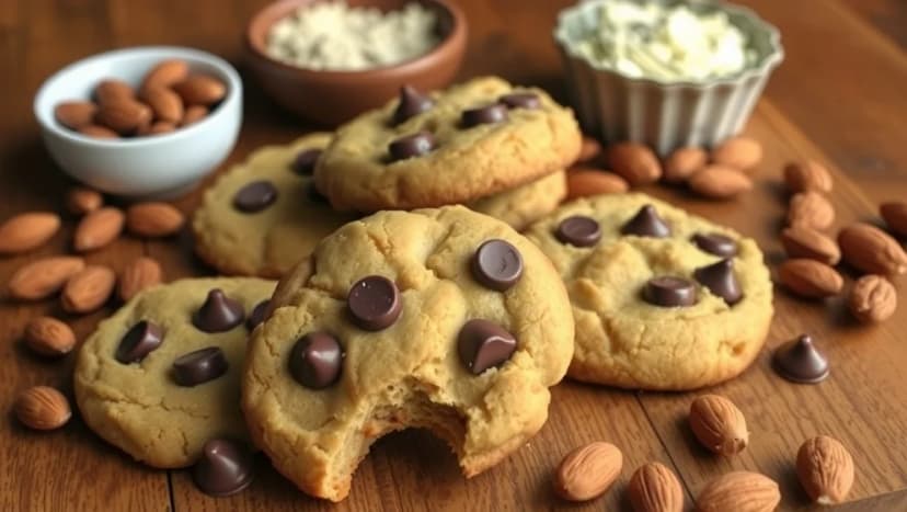 Kakor med mandelmjöl och choklad