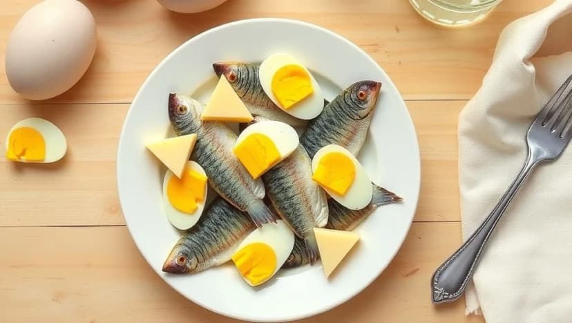 Matjessill med brynt smör och hackat ägg