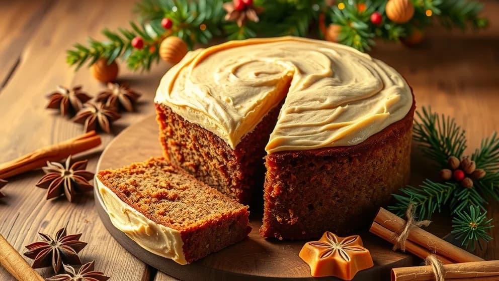 Mjuk pepparkaka med brynt smörfrosting