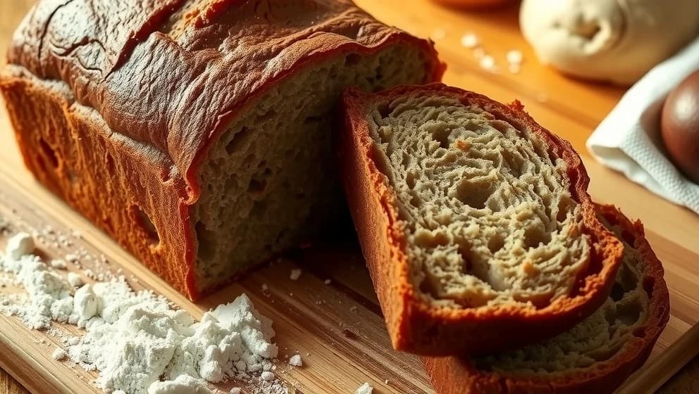 Mörkt bröd med jäst som smakar hemlagat