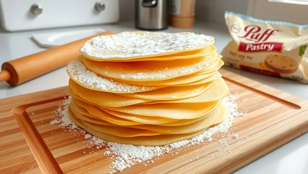 Napoleonbakelse med färdig smördeg