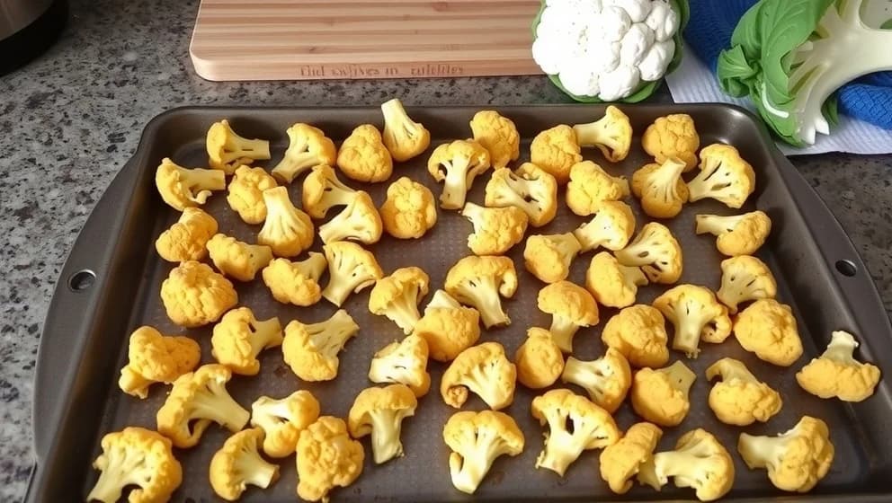 Rostad blomkål mitt i köket