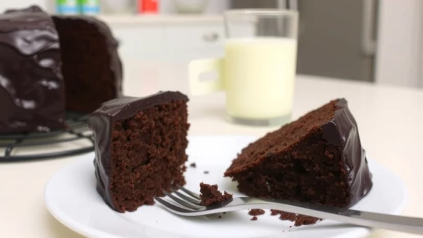 Saftig chokladkaka med glasyr som smakar himla gott