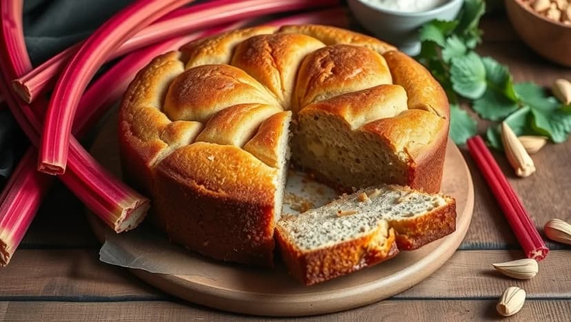 Saftig rabarberkaka med kardemumma