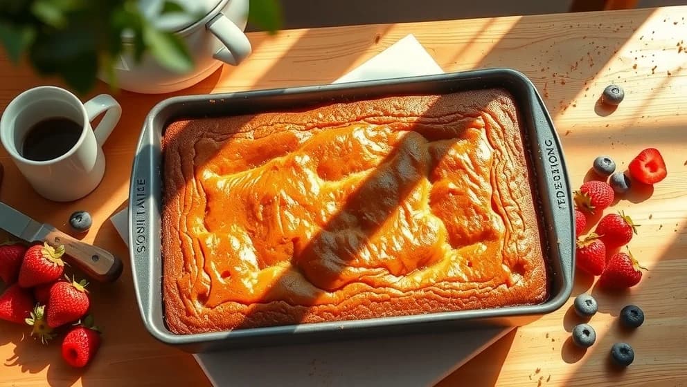 Somrig kaka i långpanna att göra själv