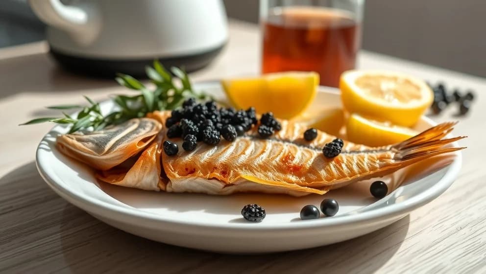 Strömming i ugn med kaviar