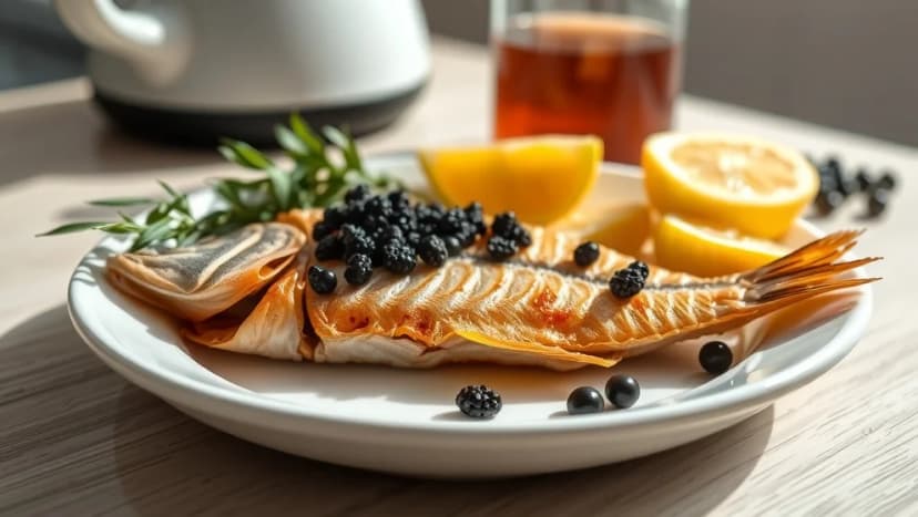 Strömming i ugn med kaviar