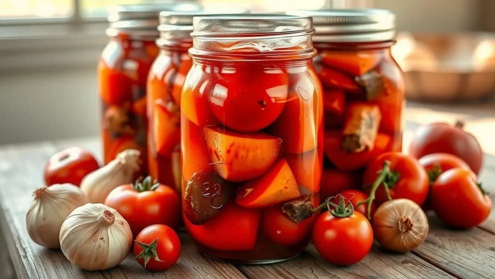 Syltade tomater med lök hemma