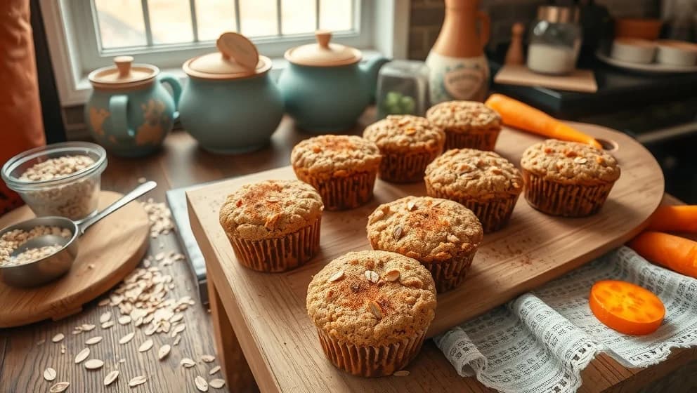 Tekakor med havregryn och morötter